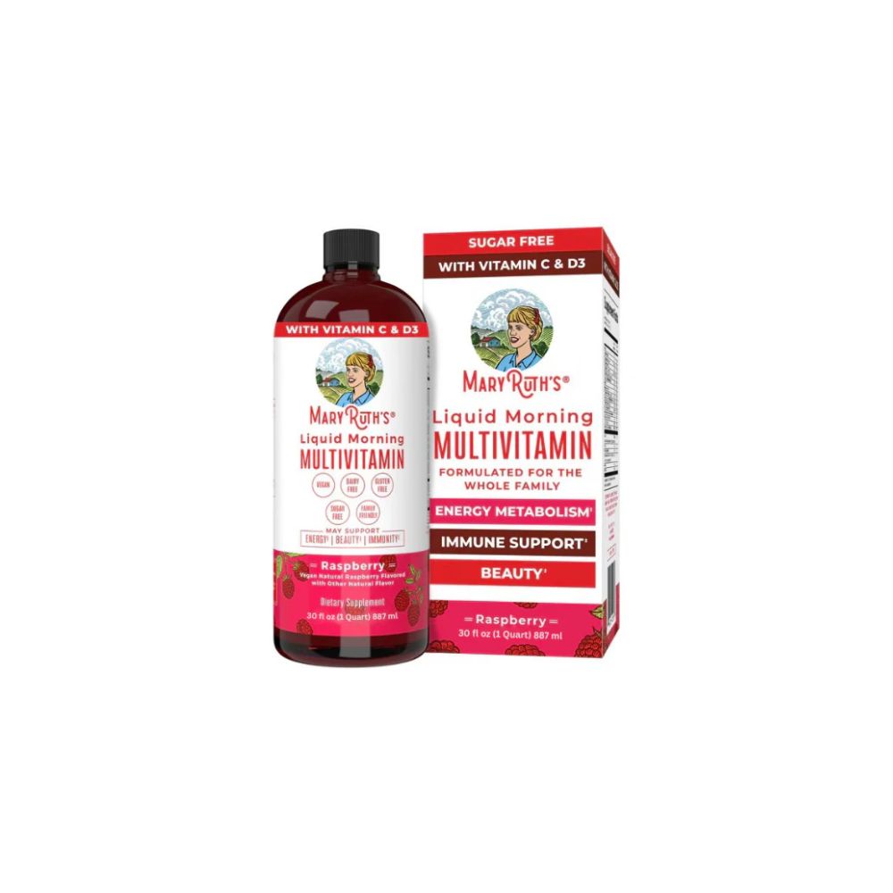 Mary Ruth's Multivitaminico Matutino Sabor Frambuesa, Liquido 887 ml