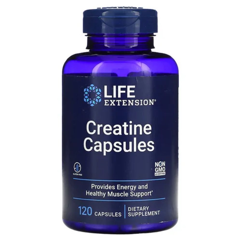 Creatina, optimiza la funcion muscular (120 caps), Life Extension