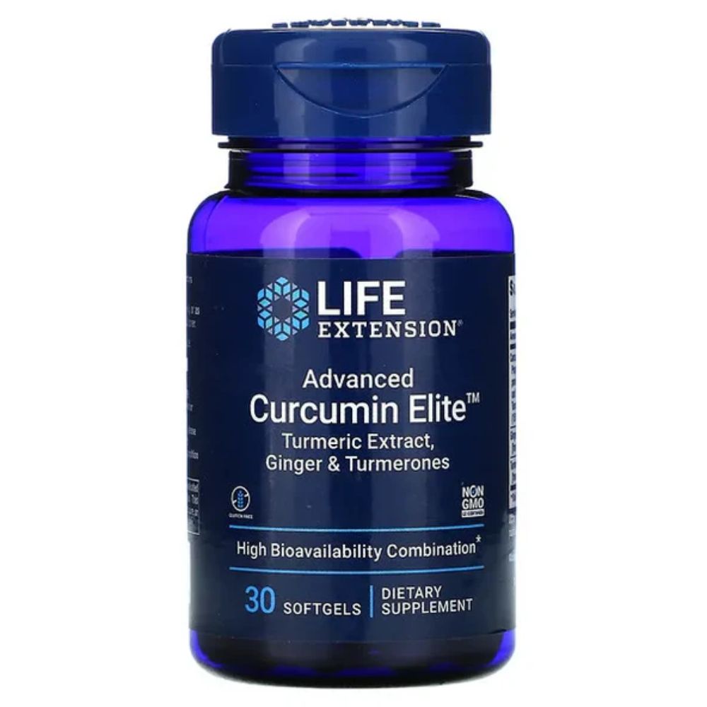Extracto Avanzado de Curcuma, Jengibre y Turmeronas (30 softgels), Life Extension