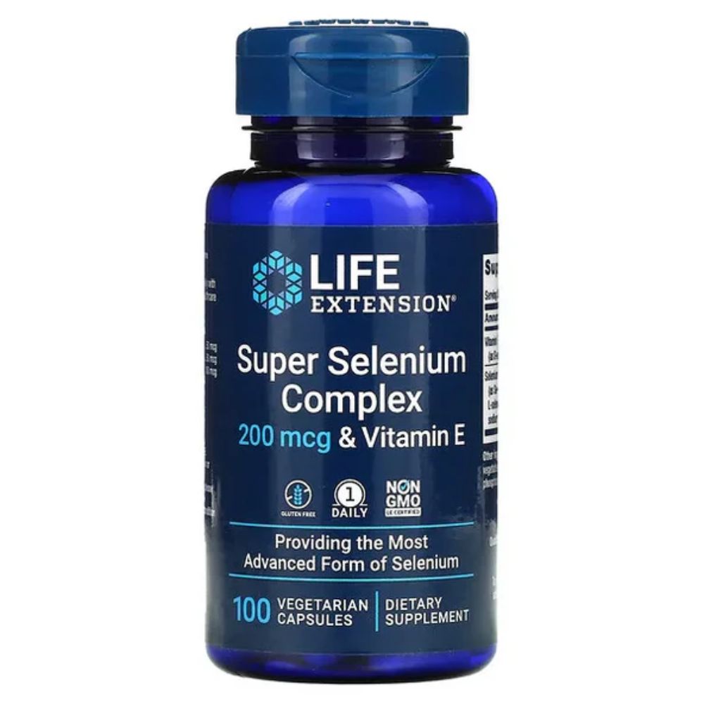 Super Selenio Complex con Vitamina E 200 mcg (100 veg caps), Life Extension