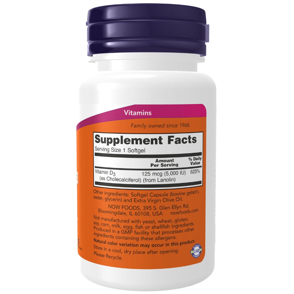 Vitamina D3 5000 IU (120 softgels)